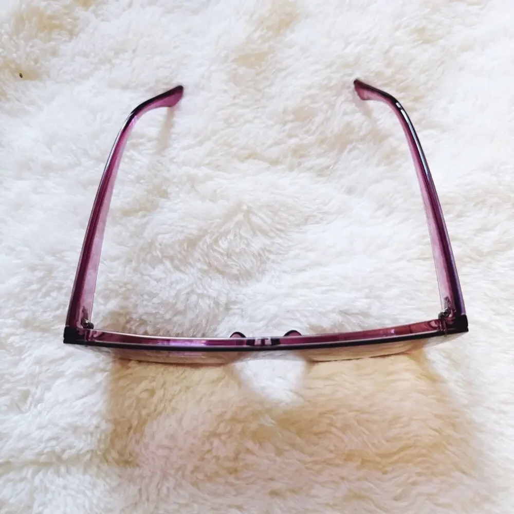 Greta Dark Purple Oversized Statement Sunglasses